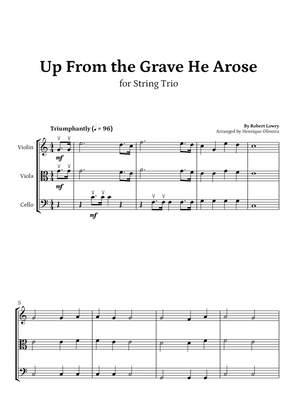 Book cover for Up From the Grave He Arose (Violin, Viola and Cello) - Easter Hymn