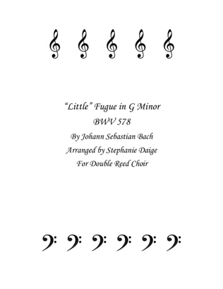 Bach Little Fugue in G Minor for Double Reed Choir BWV 578