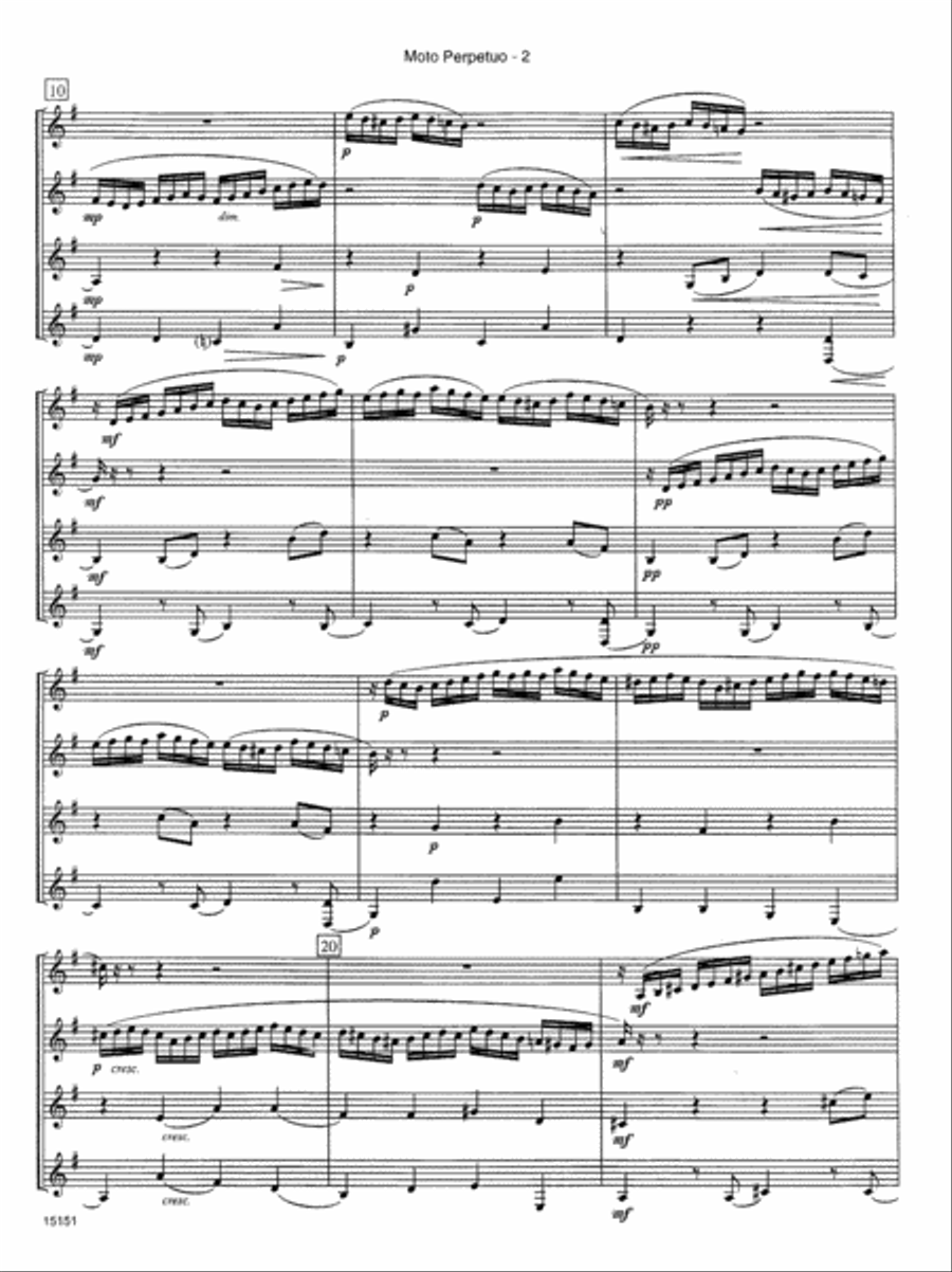 Moto Perpetuo Moto Perpetuo Clarinet Quartet scores gallery preview page 3