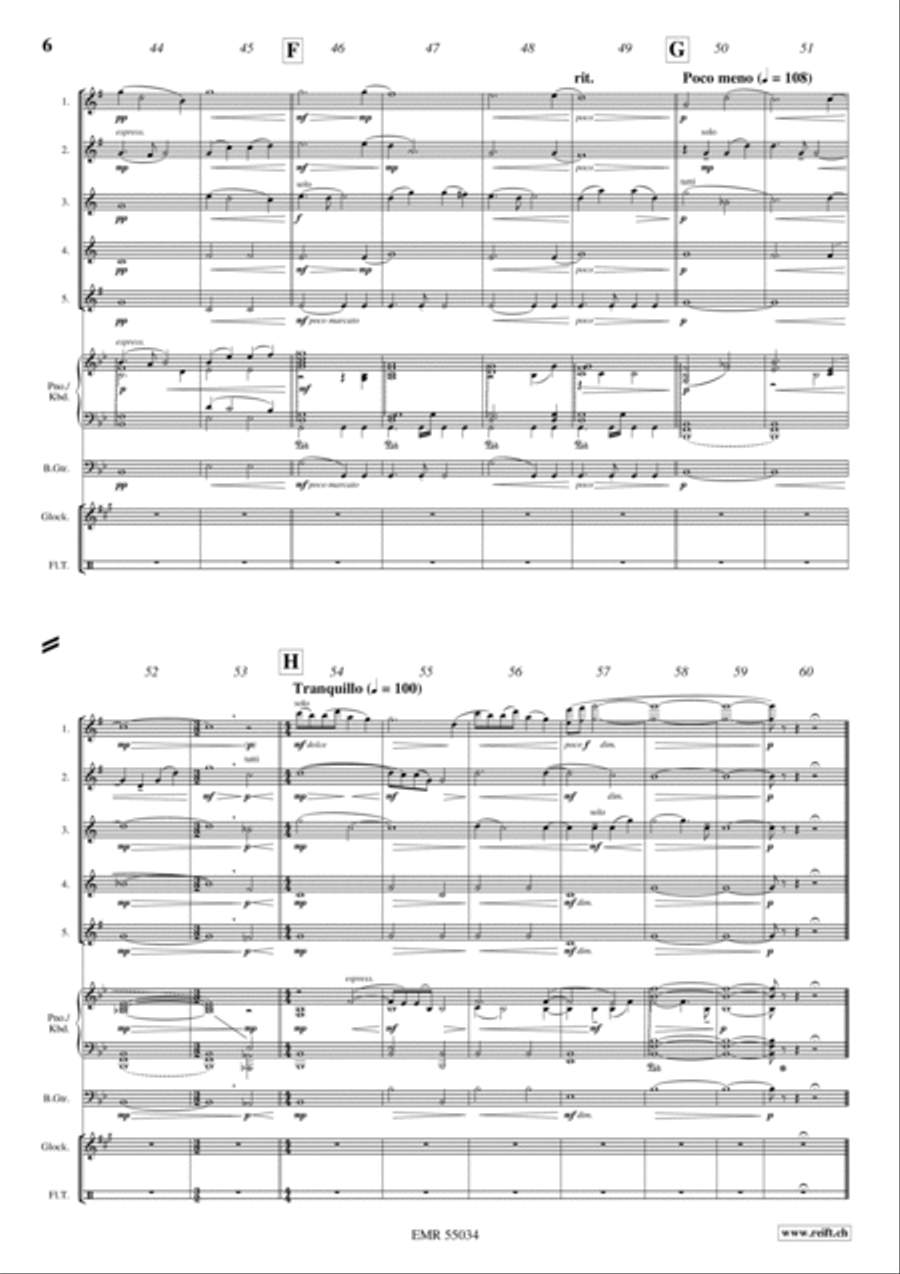 Five Pieces From Kingdom Come: Deliverance Saxophone Quintet scores gallery preview page 5