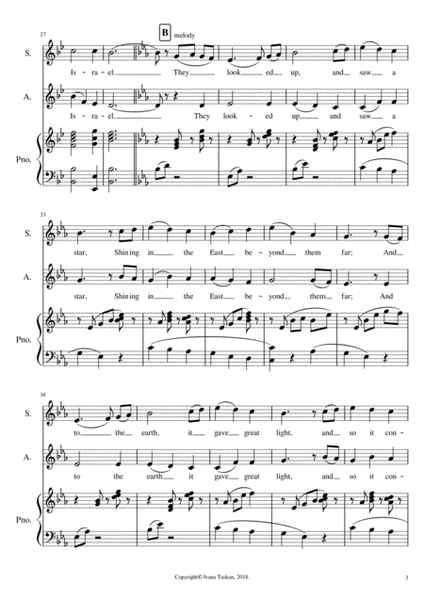 The First Noel for SA solo voices or 2 – part choir and piano. image number null