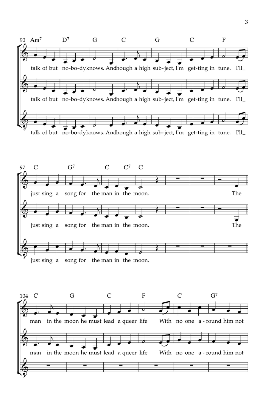 The Man in the Moon The Man in the Moon 3-Part scores gallery preview page 3