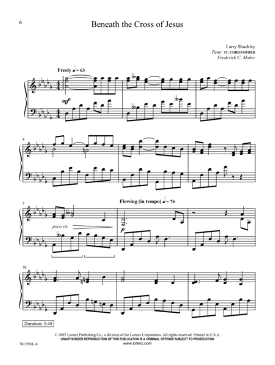 What Wondrous Love! Piano Solo scores gallery preview page 6