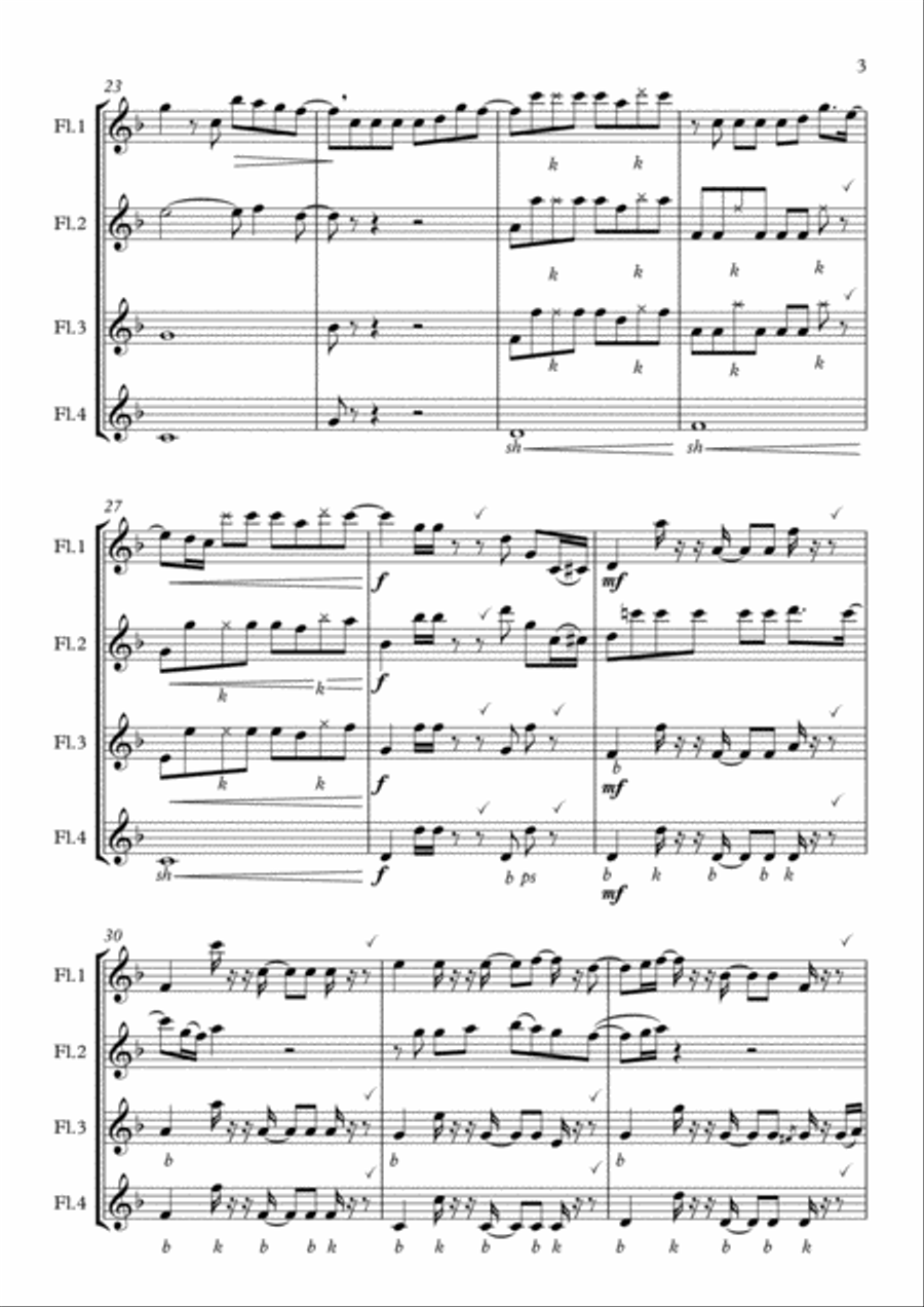 Too Good At Goodbyes Too Good At Goodbyes Woodwind Quartet scores gallery preview page 3