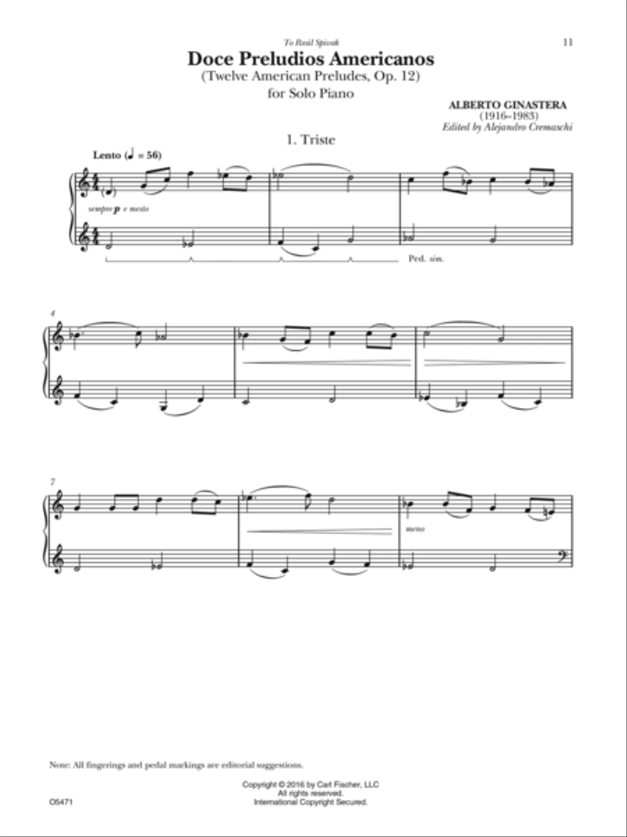 12 American Preludes -'Doce Preludios Americanos' Piano Solo scores gallery preview page 2