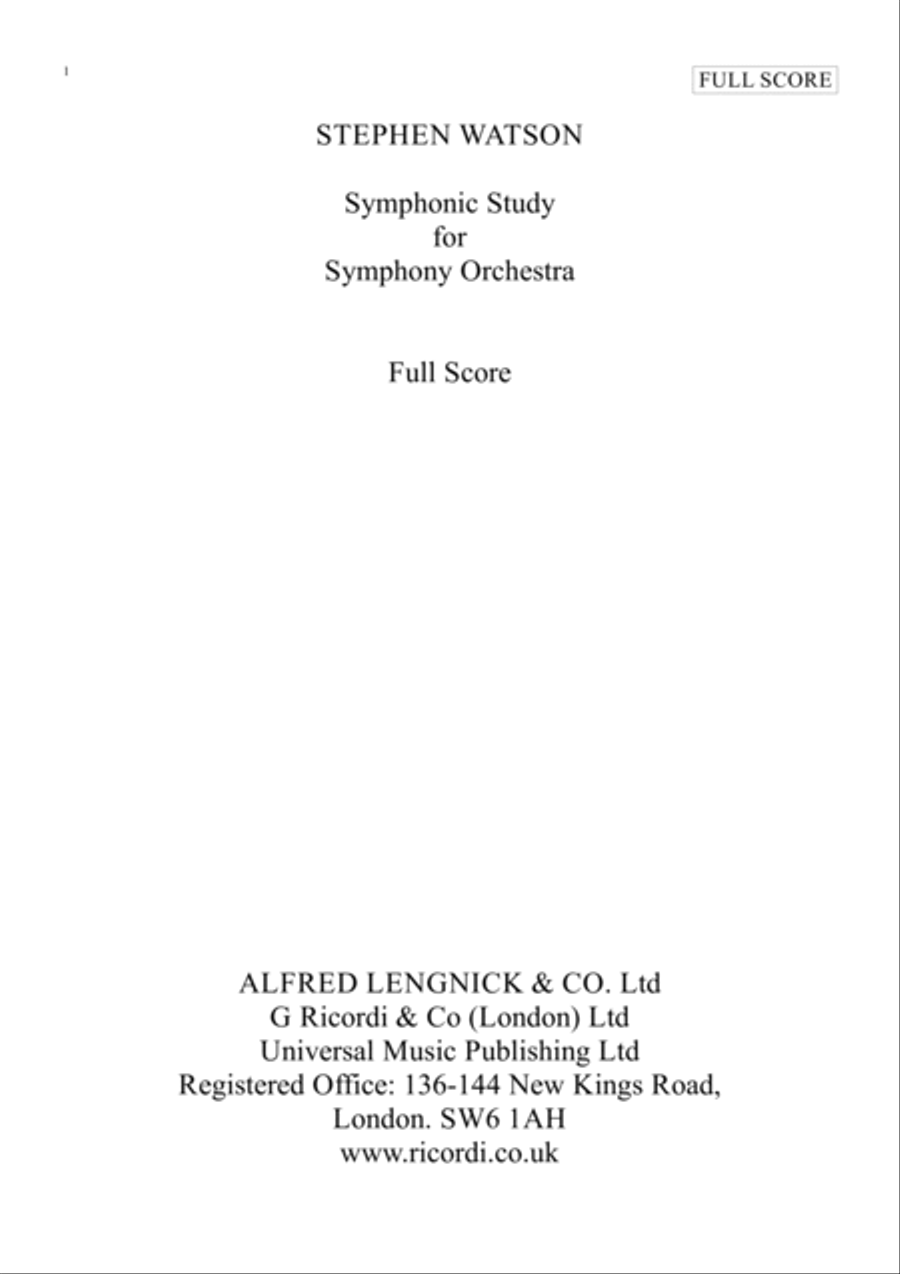 Symphonic Study(2nd edn) Full Orchestra scores gallery preview page 2