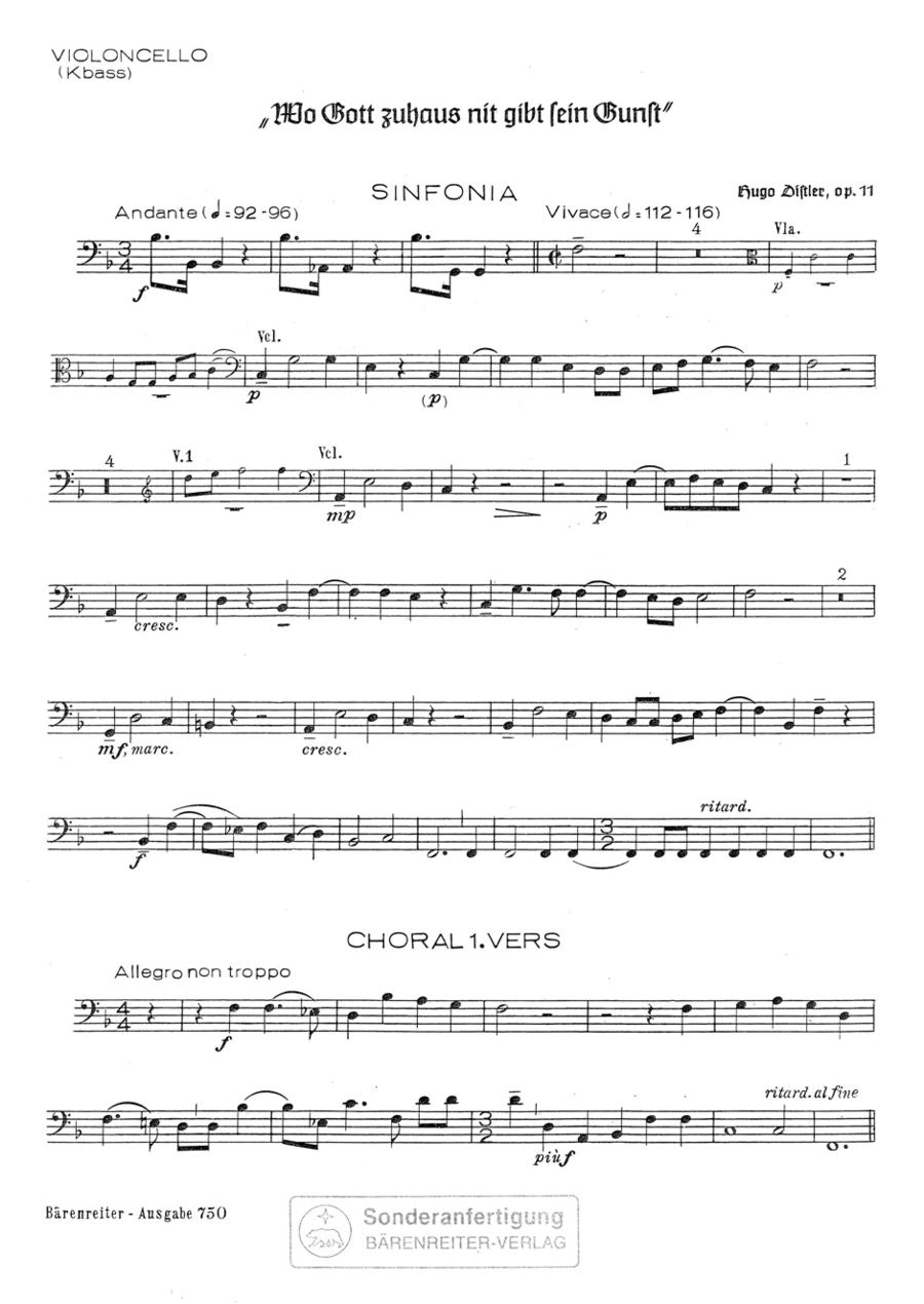 Wo Gott zuhaus nit gibt sein Gunst, Op. 11/1 Sacred scores gallery preview page 1