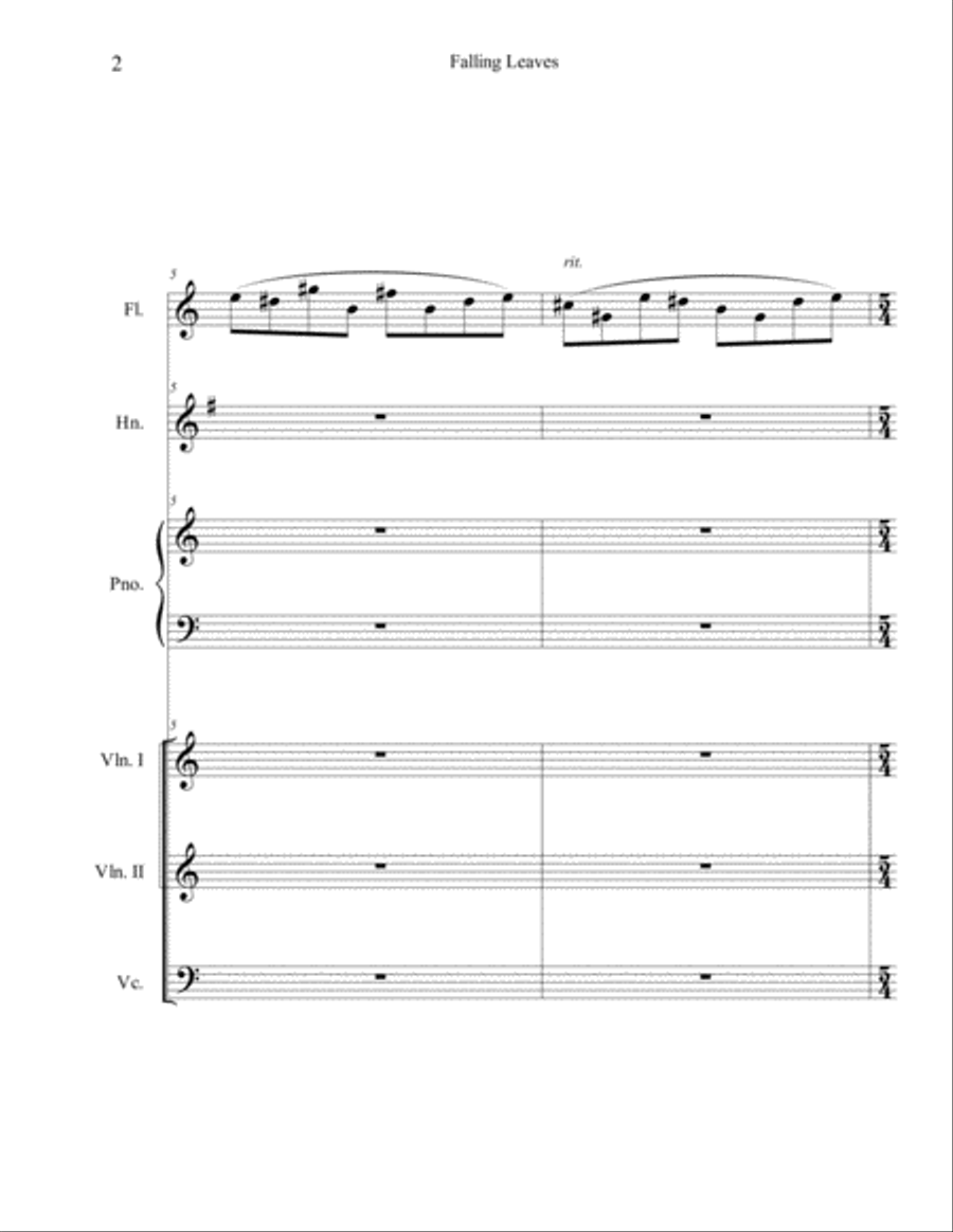 Falling Leaves Small Ensemble scores gallery preview page 2