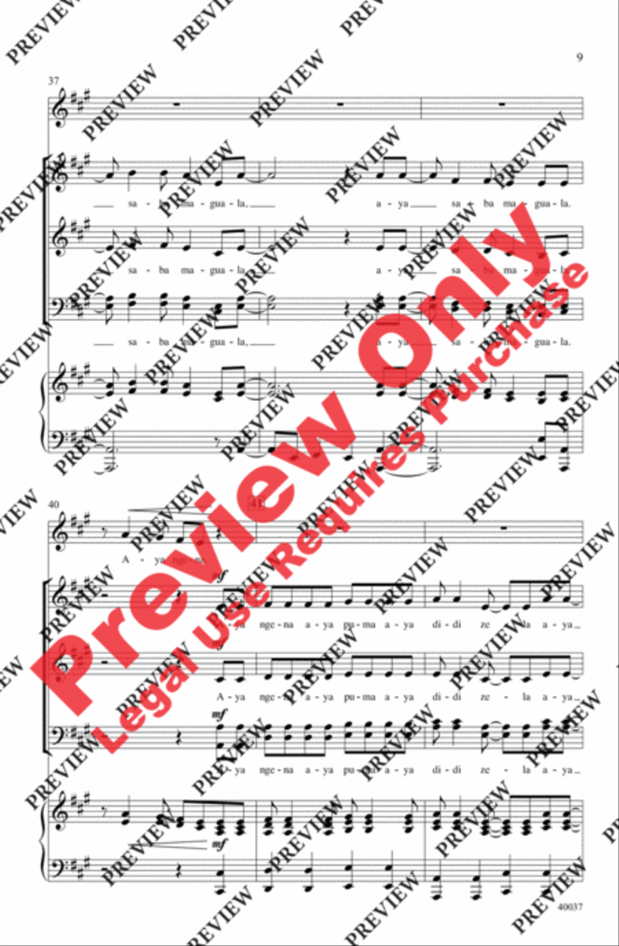 Aya Ngena 4-Part scores gallery preview page 9