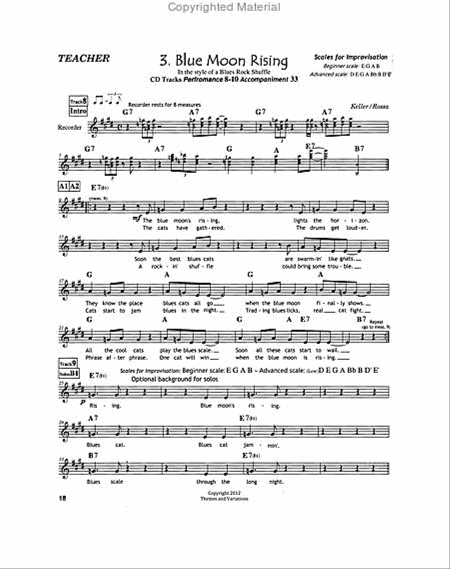 Blues Cats Recorder Recorder scores gallery preview page 5