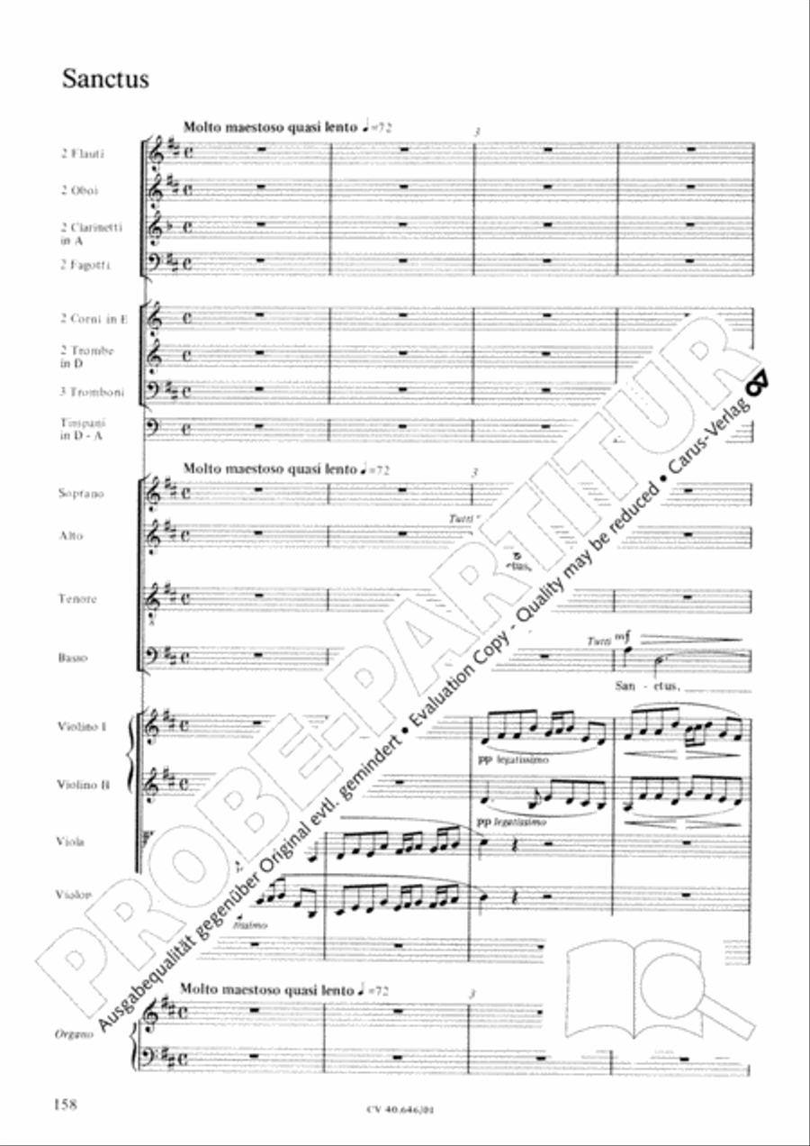 Mass in A Major (2 versions) STB scores gallery preview page 169