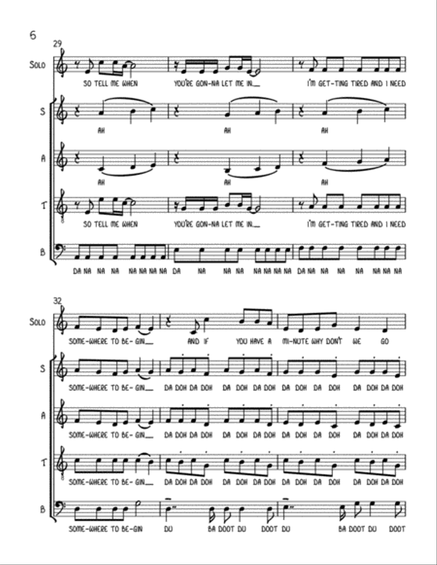 Somewhere Only We Know Somewhere Only We Know 4-Part scores gallery preview page 6