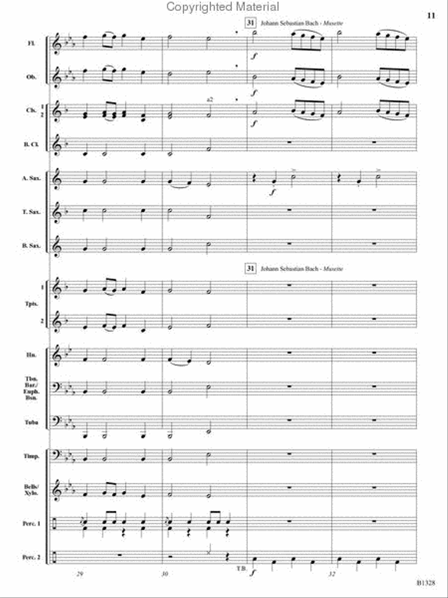 Ten Masters in Two Minutes Concert Band scores gallery preview page 9