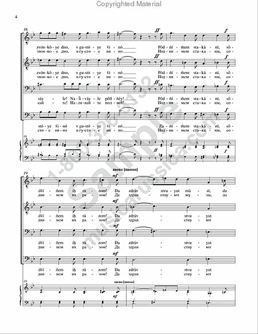 Why Has the Voice of Merrymaking Fallen Silent? TTBB scores gallery preview page 5