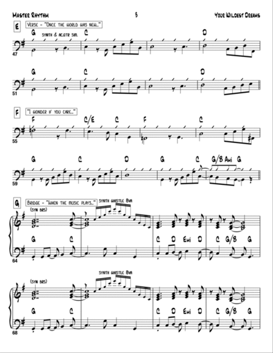 Your Wildest Dreams Voice scores gallery preview page 3