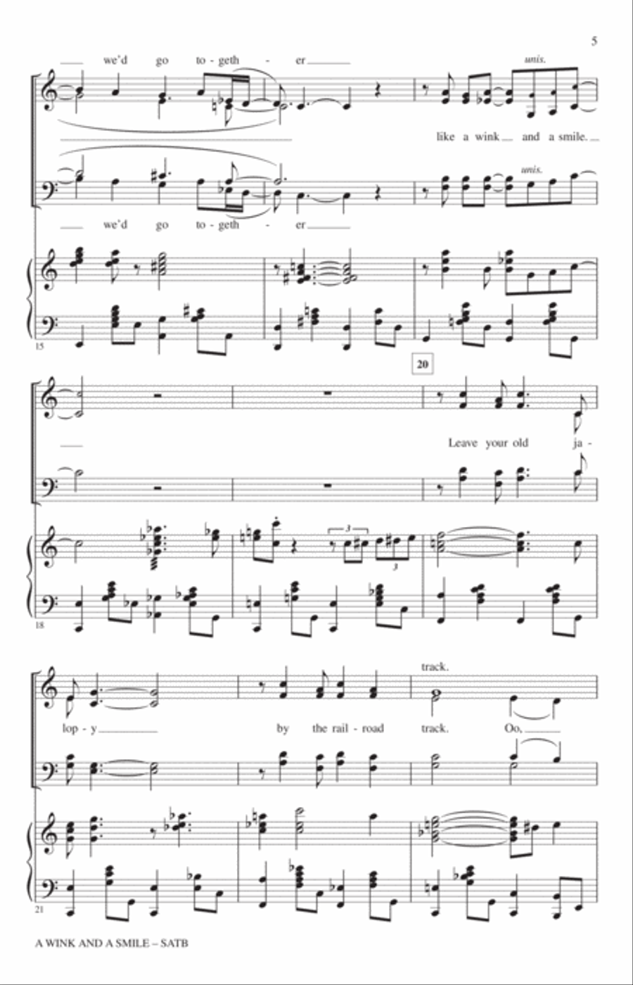 A Wink And A Smile 4-Part scores gallery preview page 3