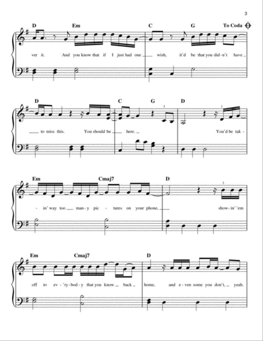 You Should Be Here You Should Be Here Easy Piano scores gallery preview page 3