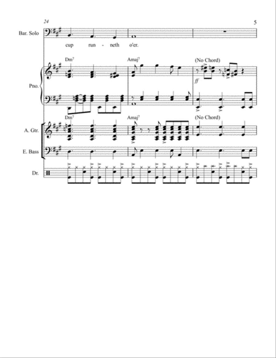 Psalm 23 baritone solo Small Ensemble scores gallery preview page 5