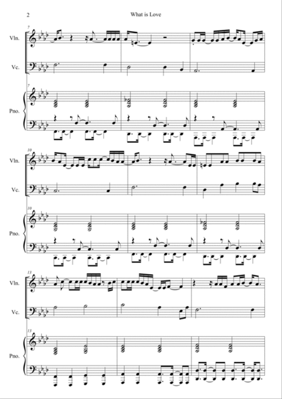 What Is Love? What Is Love? Piano Trio scores gallery preview page 2