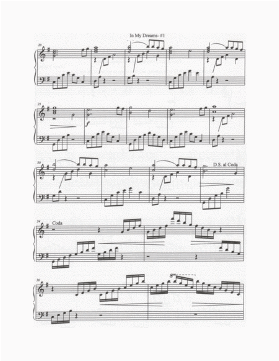 In My Dreams In My Dreams Piano Solo scores gallery preview page 2
