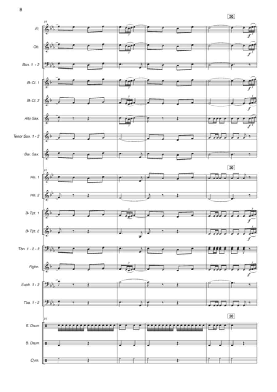 Plaza de Toros de Valencia. Pasodoble Concert Band scores gallery preview page 5