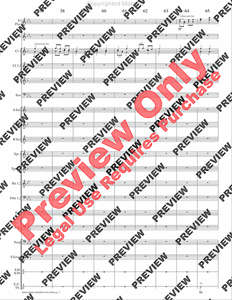Ding Dong Merrily on High Concert Band scores gallery preview page 10