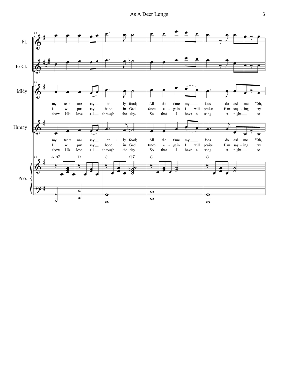 As A Deer Longs (for Two Voices) Vocal Duet scores gallery preview page 4