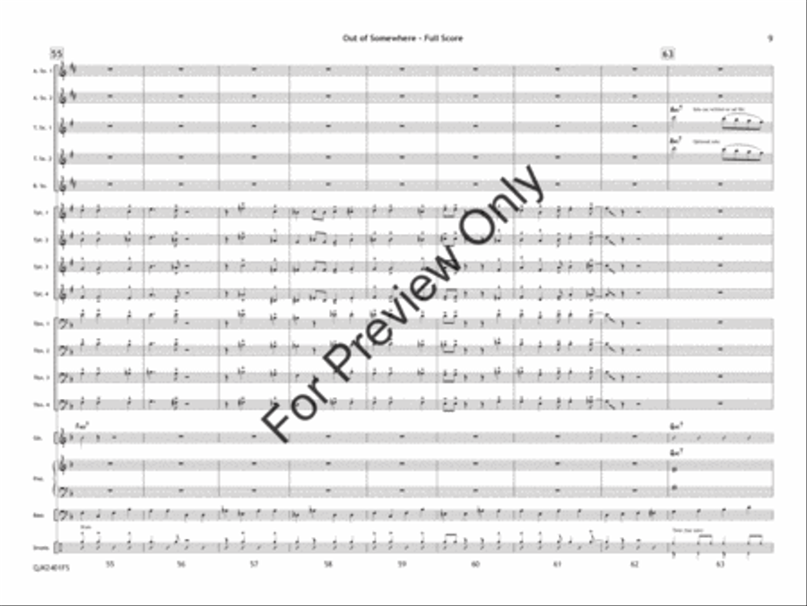 Out of Somewhere (Score) Jazz Ensemble scores gallery preview page 10