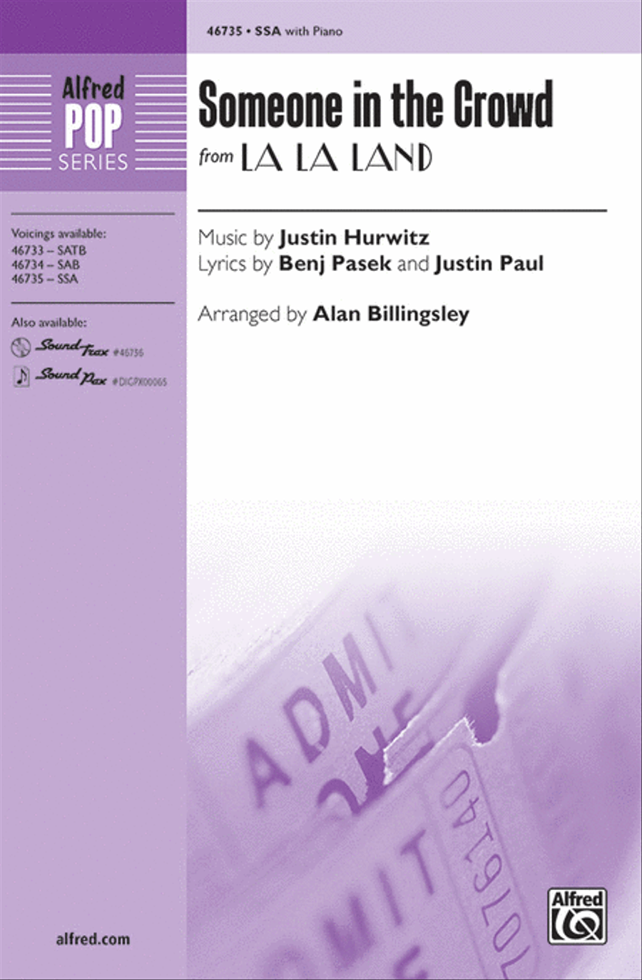 Someone in the Crowd by Pasek and Paul SSAA - Sheet Music