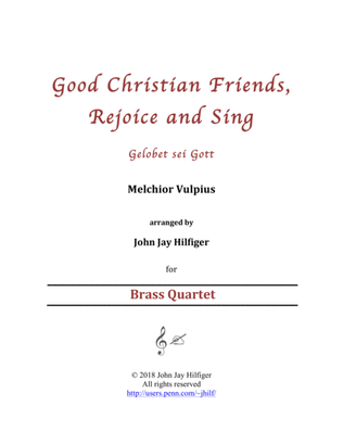 Good Christian Friends, Rejoice and Sing (Brass Quartet)