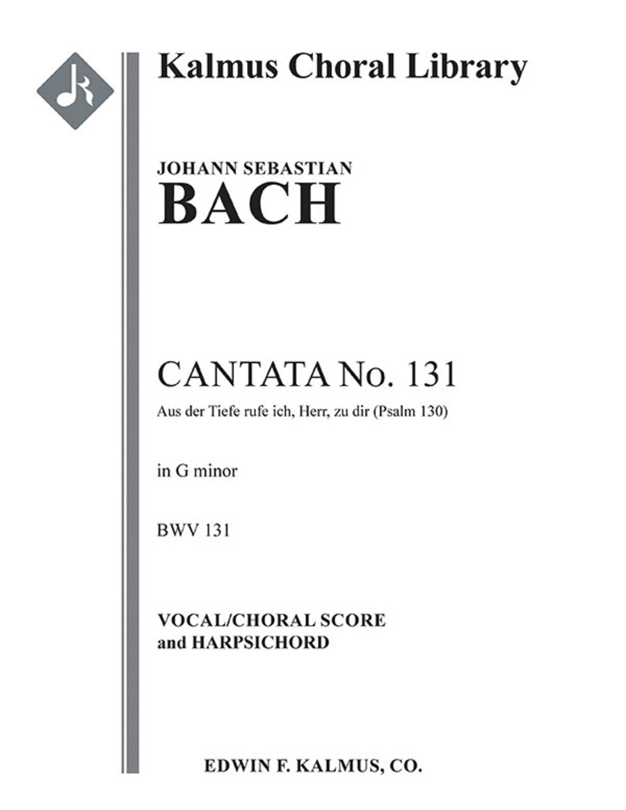 Cantata No. 131: Aus der Tiefen rufe ich, Herr, zu dir, BWV 131 Choir scores gallery preview page 1