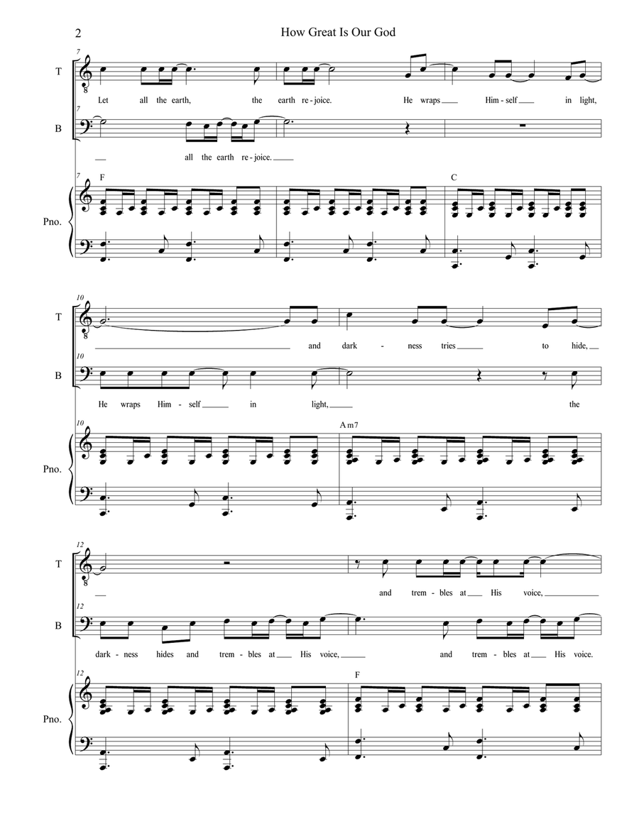 How Great Is Our God How Great Is Our God Vocal Duet scores gallery preview page 2