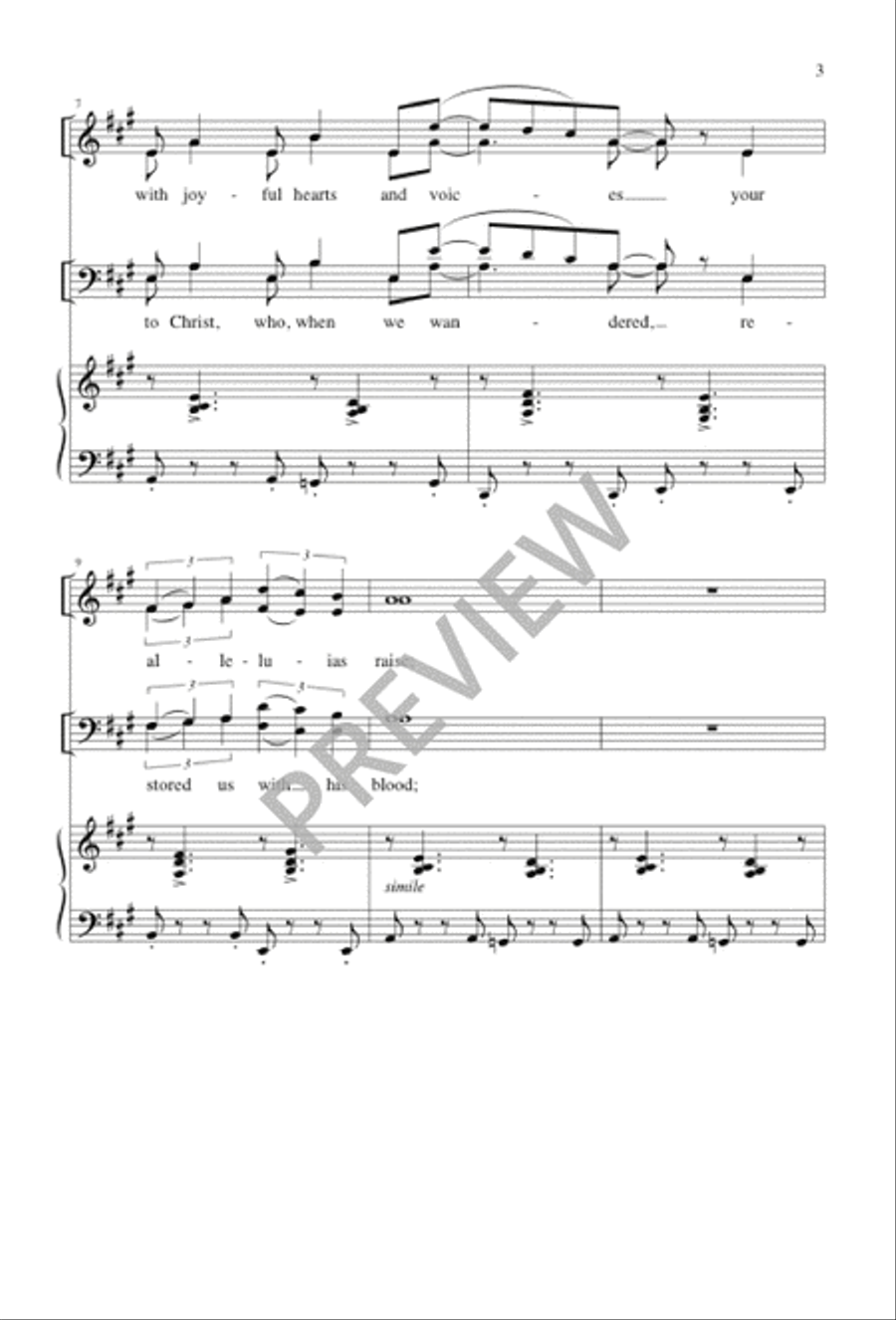 Sing to the Lord of Harvest 4-Part scores gallery preview page 3