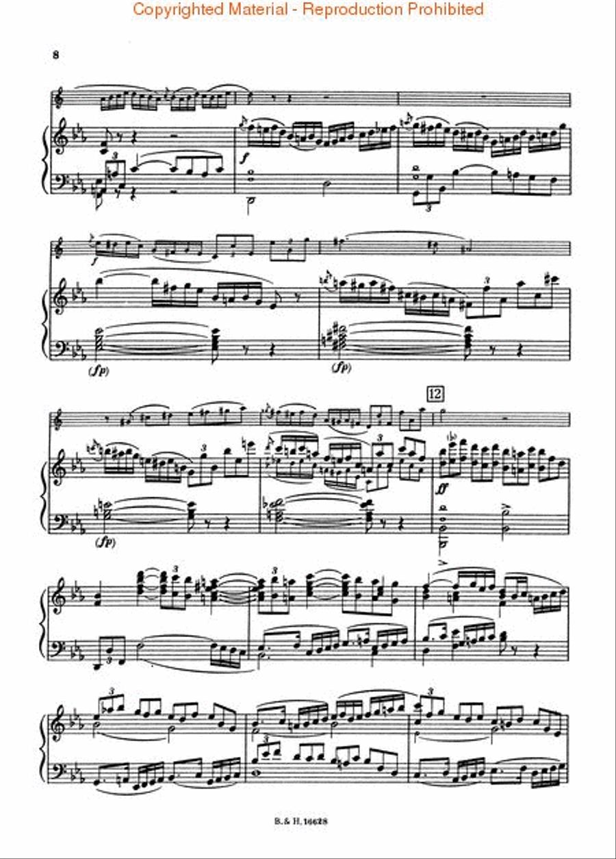 Horn Concerto No. 2 in E-Flat Major Orchestra scores gallery preview page 3