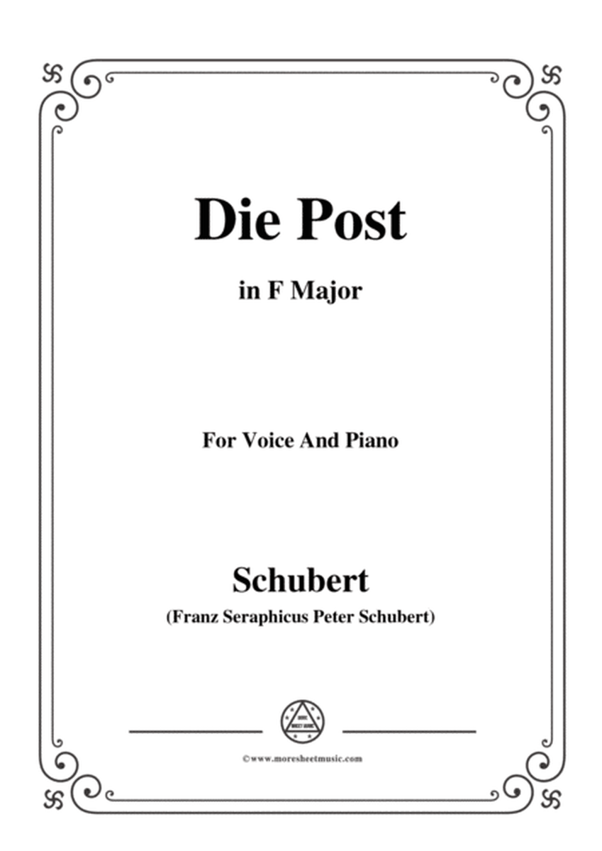 Schubert-Die Post,from 'Winterreise',Op.89(D.911) No.13,in F Major,for Voice&Piano image number null