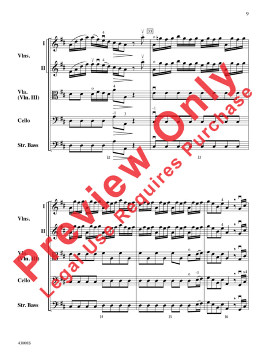 Overture to Euristeo String Orchestra scores gallery preview page 10