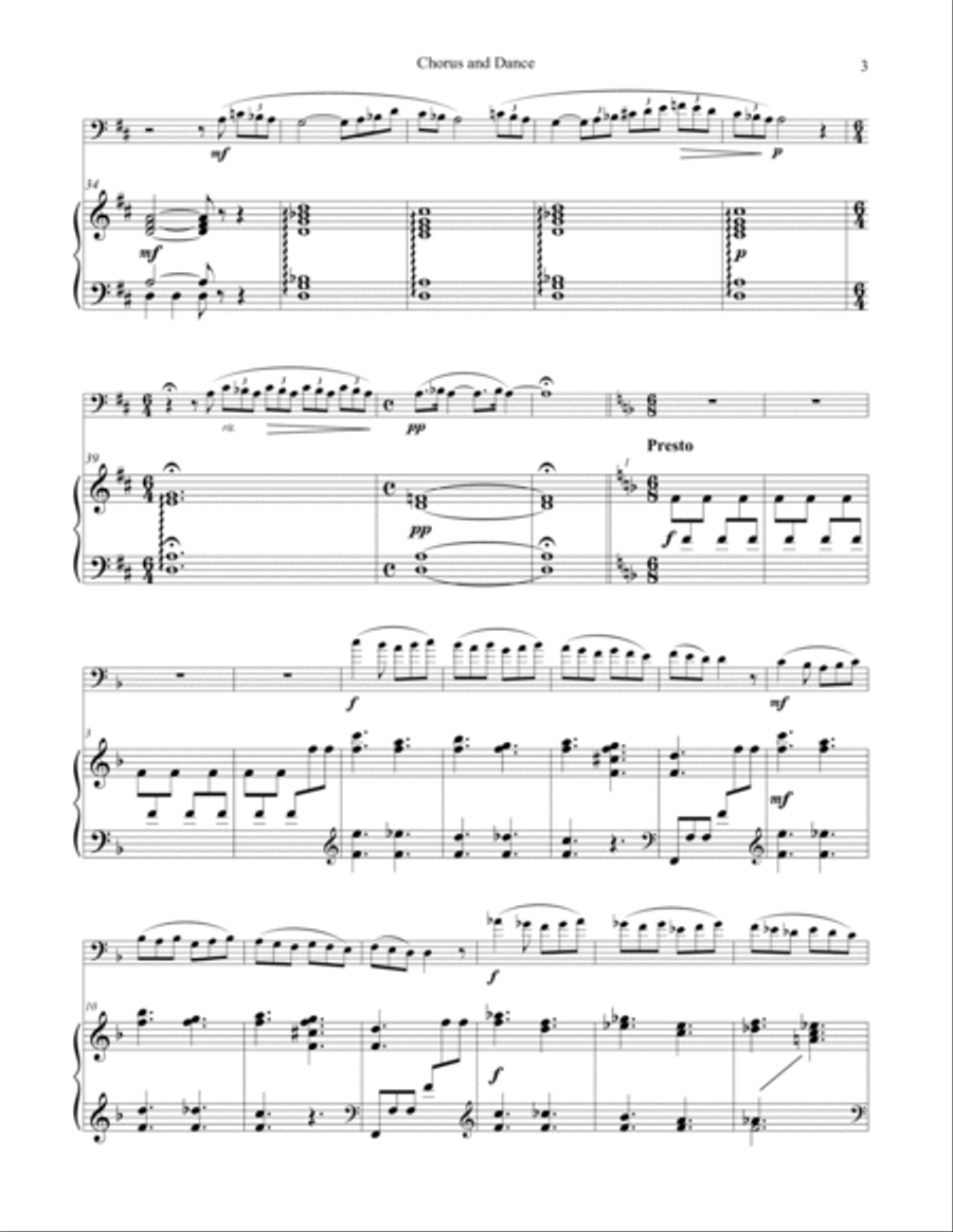 Chorus and Dance of the Polovetsian Maidens for Euphonium and Piano Choir scores gallery preview page 5