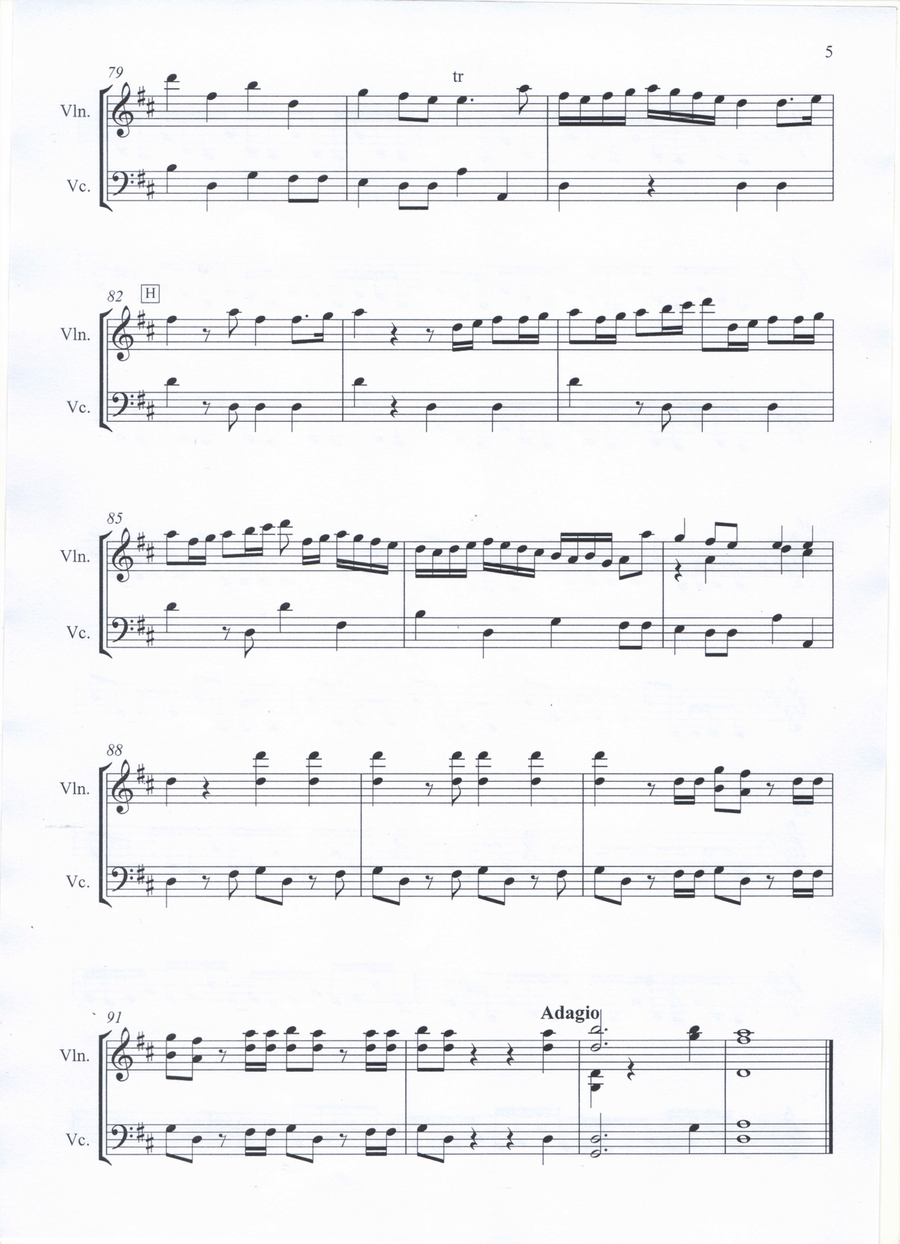Hallelujah - G.F. Haendel - Violin & Cello Duo String Duet scores gallery preview page 5
