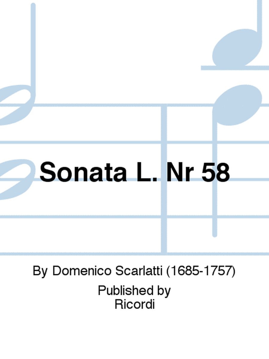 Sonata L. Nr 58