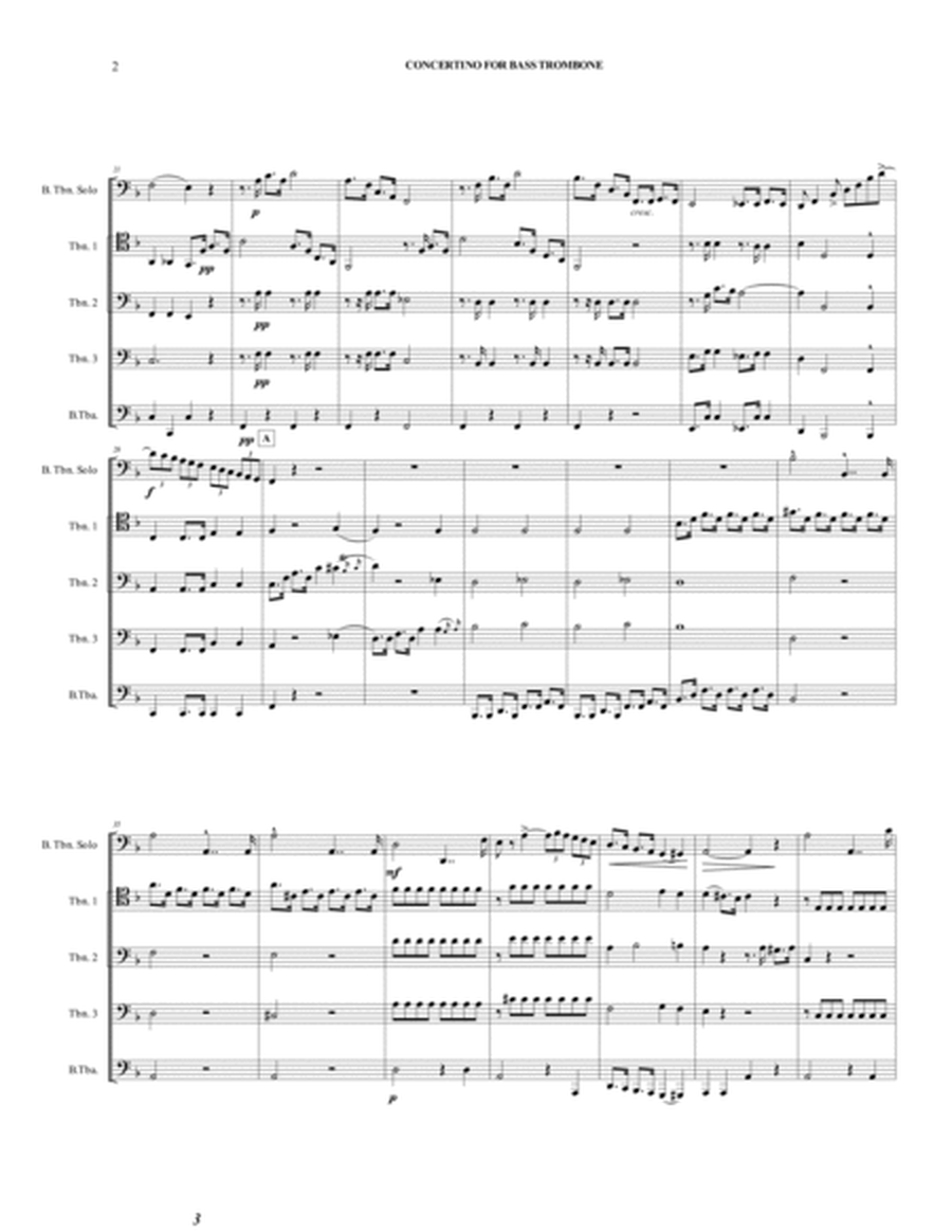 Ernst Sachse - Concertino for Bass Trombone & Trombone Quartet image number null