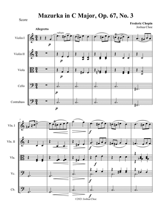 Book cover for Mazurka in C Major, Op. 67, No. 3