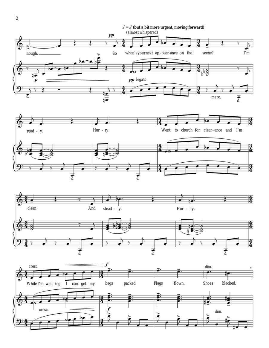 Hurry Piano, Vocal scores gallery preview page 2