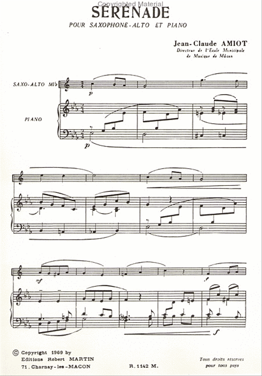 Sérénade, alto Piano Accompaniment scores gallery preview page 2
