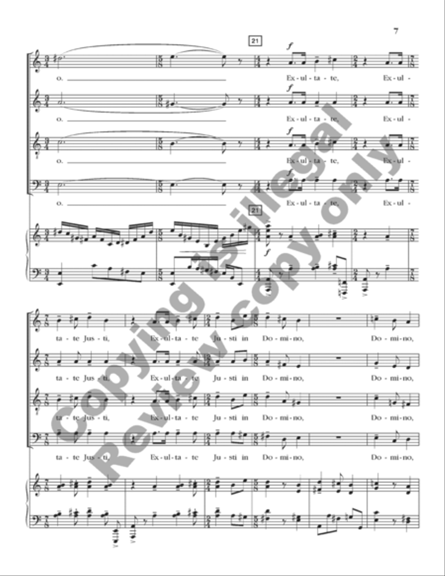 Exultate Justi 4-Part scores gallery preview page 22