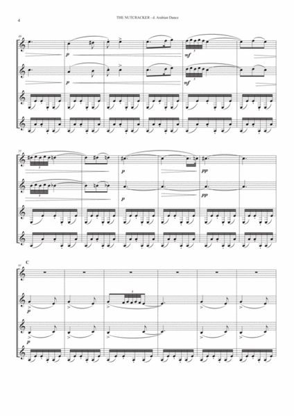 "Arabian Dance" from Nutcracker Suite for Clarinet Quartet image number null