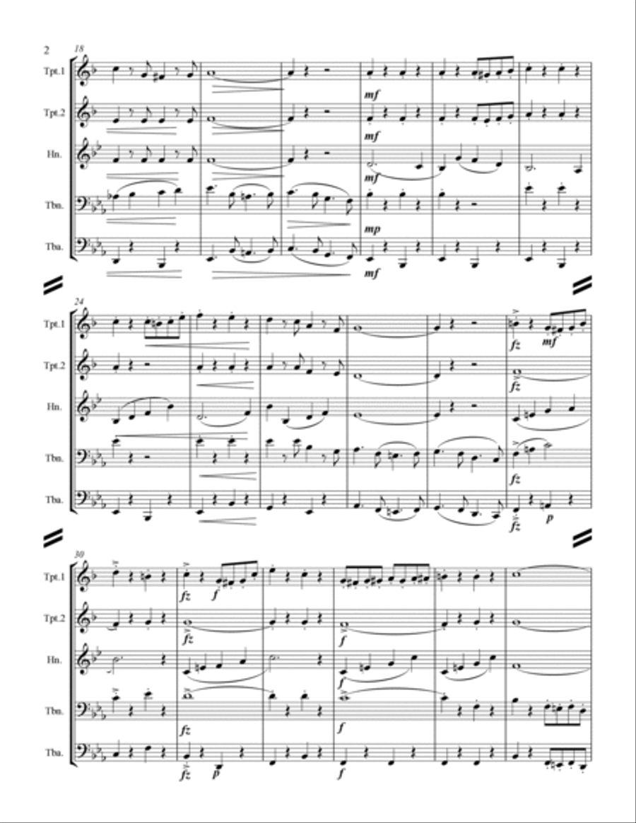 Alte Kameraden - Old Comrades (for Brass Quintet) Brass Quintet scores gallery preview page 3
