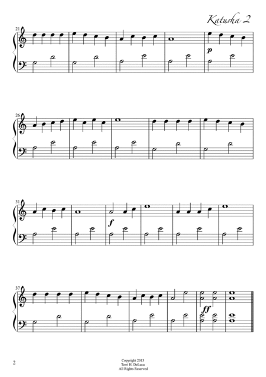 Katusha 1,2,3,4 Piano Method scores gallery preview page 6