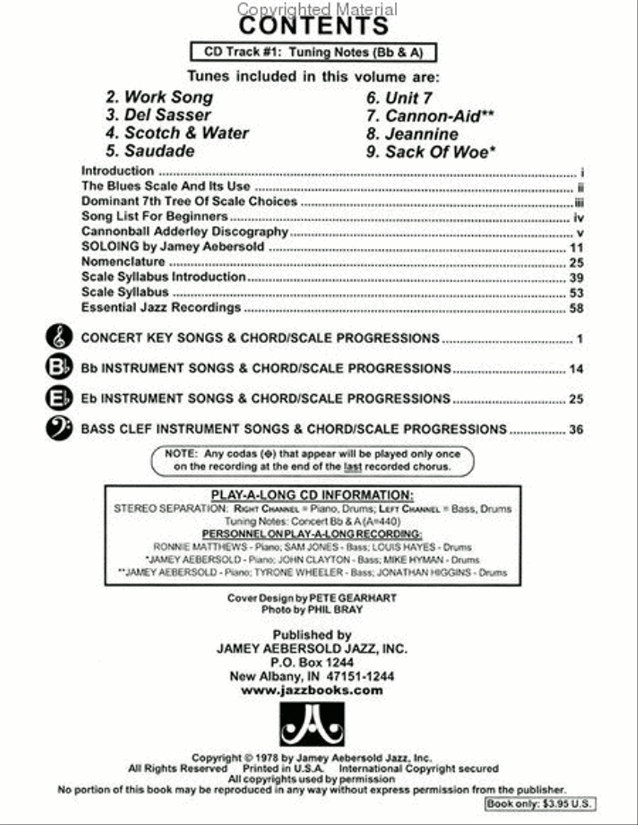 Volume 13 - Cannonball Adderley Alto Saxophone scores gallery preview page 2