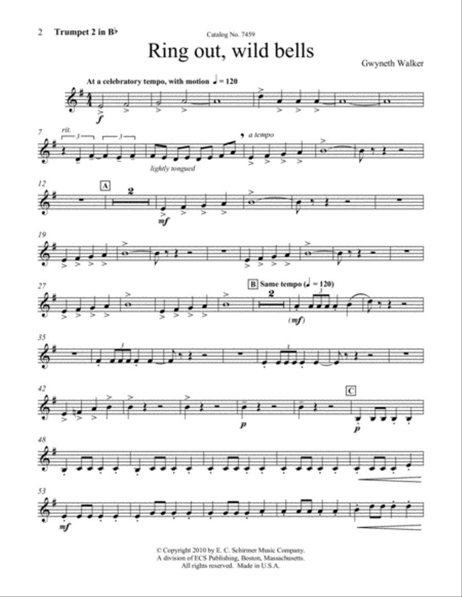 Ring Out, Wild Bells Choir scores gallery preview page 5