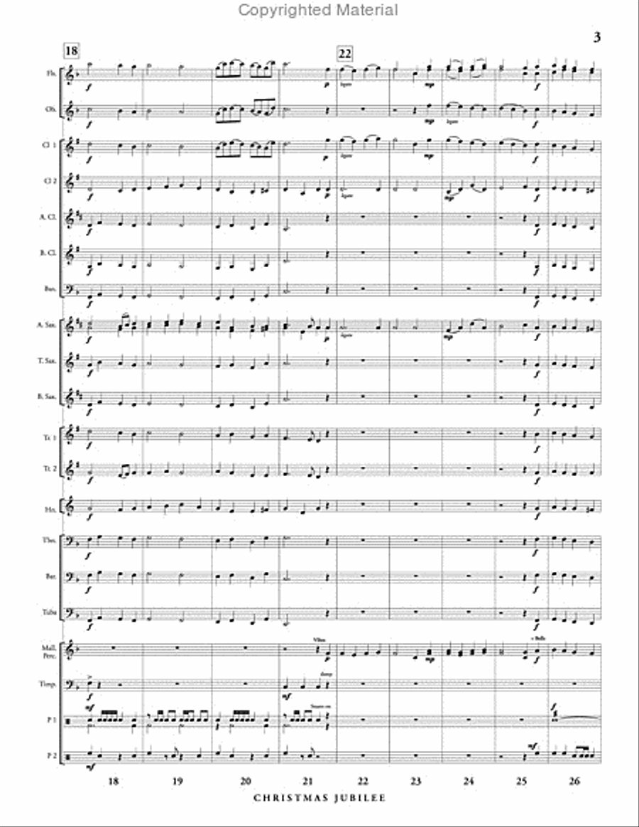 Christmas Jubilee Concert Band scores gallery preview page 4